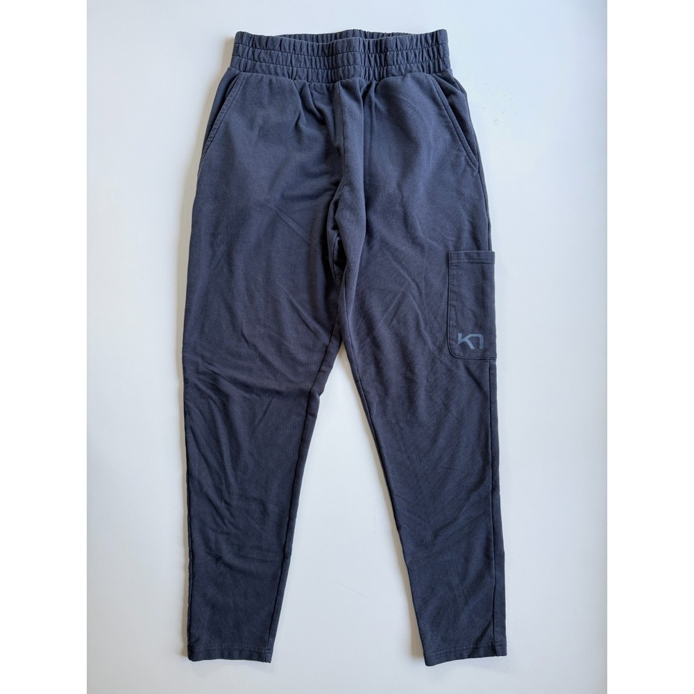 KARI TRAA Pull-On Lounge Stretch Pants Womens Medium Blue Lightweight Jogger